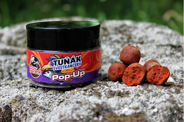 BM Carp Baits Tuňák, švestka & červ Pop Up